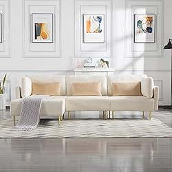 EMKK 105”Convertible Sectional Sofa Couch,Modern