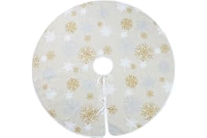 VGIA 60 inch Christmas Tree Skirt with Snowflake Pattern Christmas Decoration