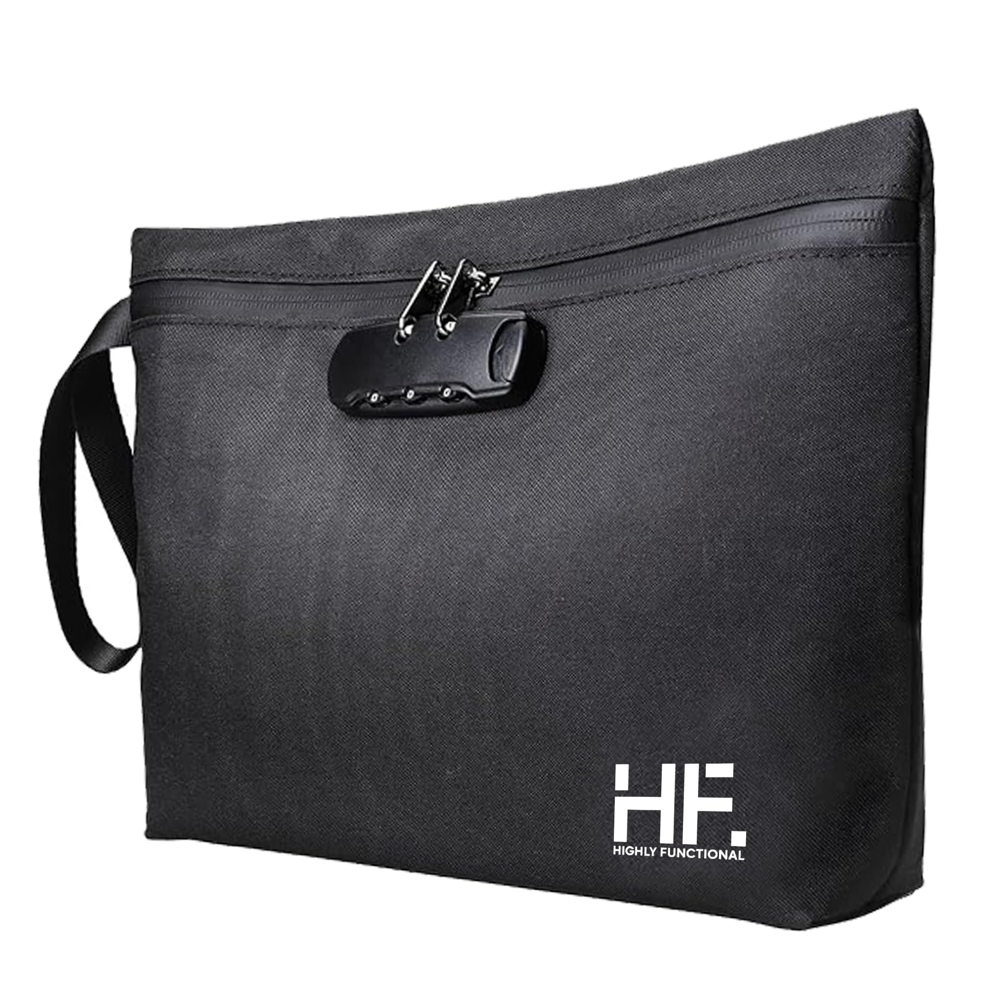 Photo 1 of Highly Functional - Secure Proof Money Travel Bag with Zipper, Multiple Pockets and Combination Lock Close (Black)