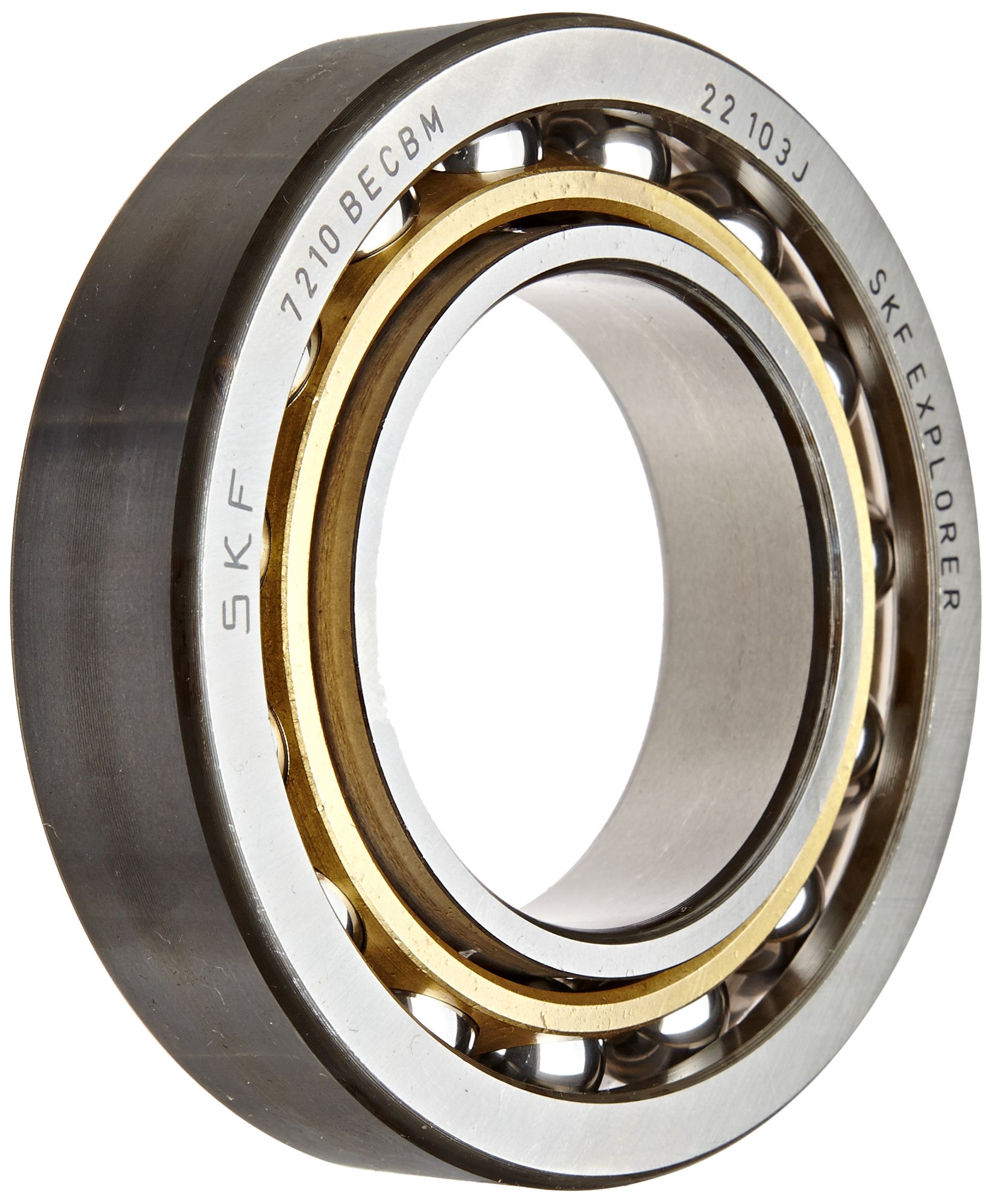 SKF 7210 BECBM Angular Contact Radial Ball Bearing, steel