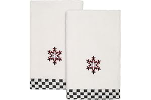 Avanti Linens - Fingertip Towels, Soft & Absorbent Cotton Velour, Christmas Decorations, Set of 2 (Tis The Season Collection)