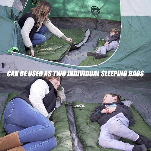 HITORHIKE Double Sleeping Bag for Adults Person Backpacking