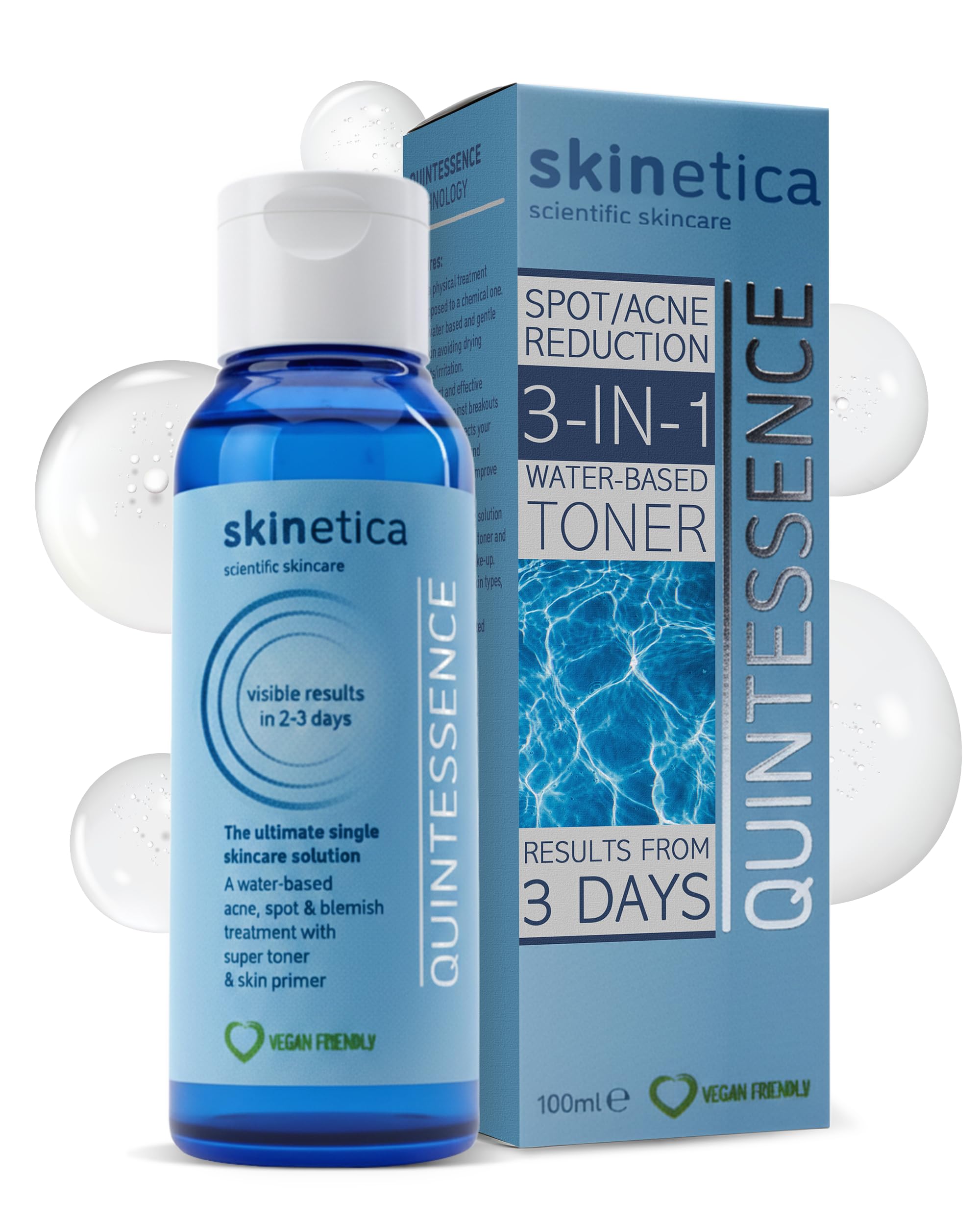 3-in-1 Water-Based Toner Spot Care Primer - Gentle Daily Face Toner for Hydration, Acne, Spot, Blemish Control & Balance, Lightweight Botanical Blend – Soothe Skin for a Smooth Complexion – 100ml