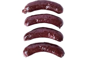 BFYSYO Fabrique Delices Blood Sausage (Boudin Noir) Frozen - 40 Sausages in a 10 lb Case, Authentic French Delicacy