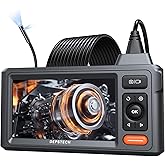 Dual-Lens Endoscope Camera with Light, DEPSTECH 1080P HD Borescope with 5" IPS Screen, 16.5FT Flexible Sewer Plumbing Snake Camera, Cool Gadgets for Men, Women