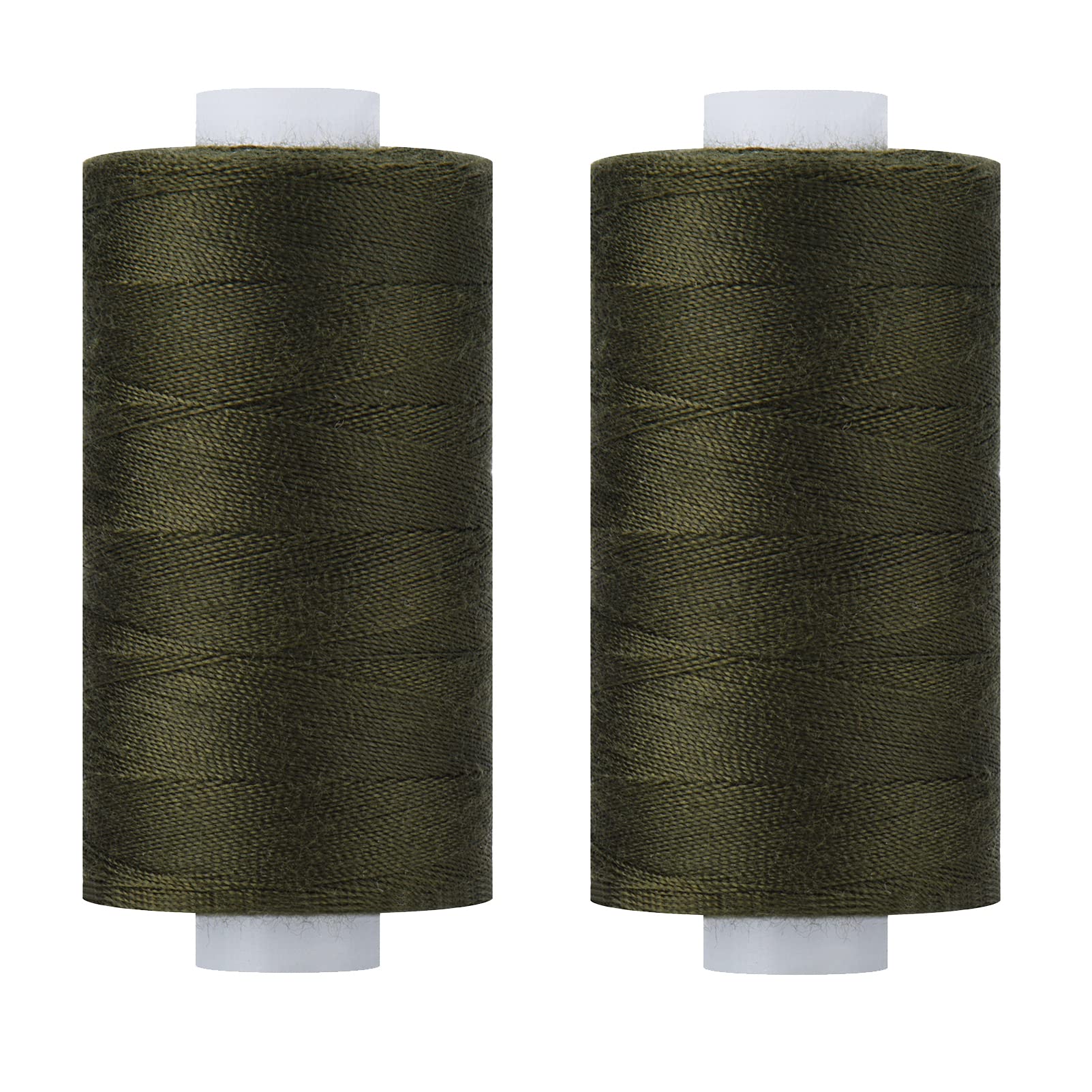Simthread Sewing Thread Quilting Yarn Affordable All-Purpose Yarn 2 Dark Olive - 400 Yards/Spool, Polyester 100%