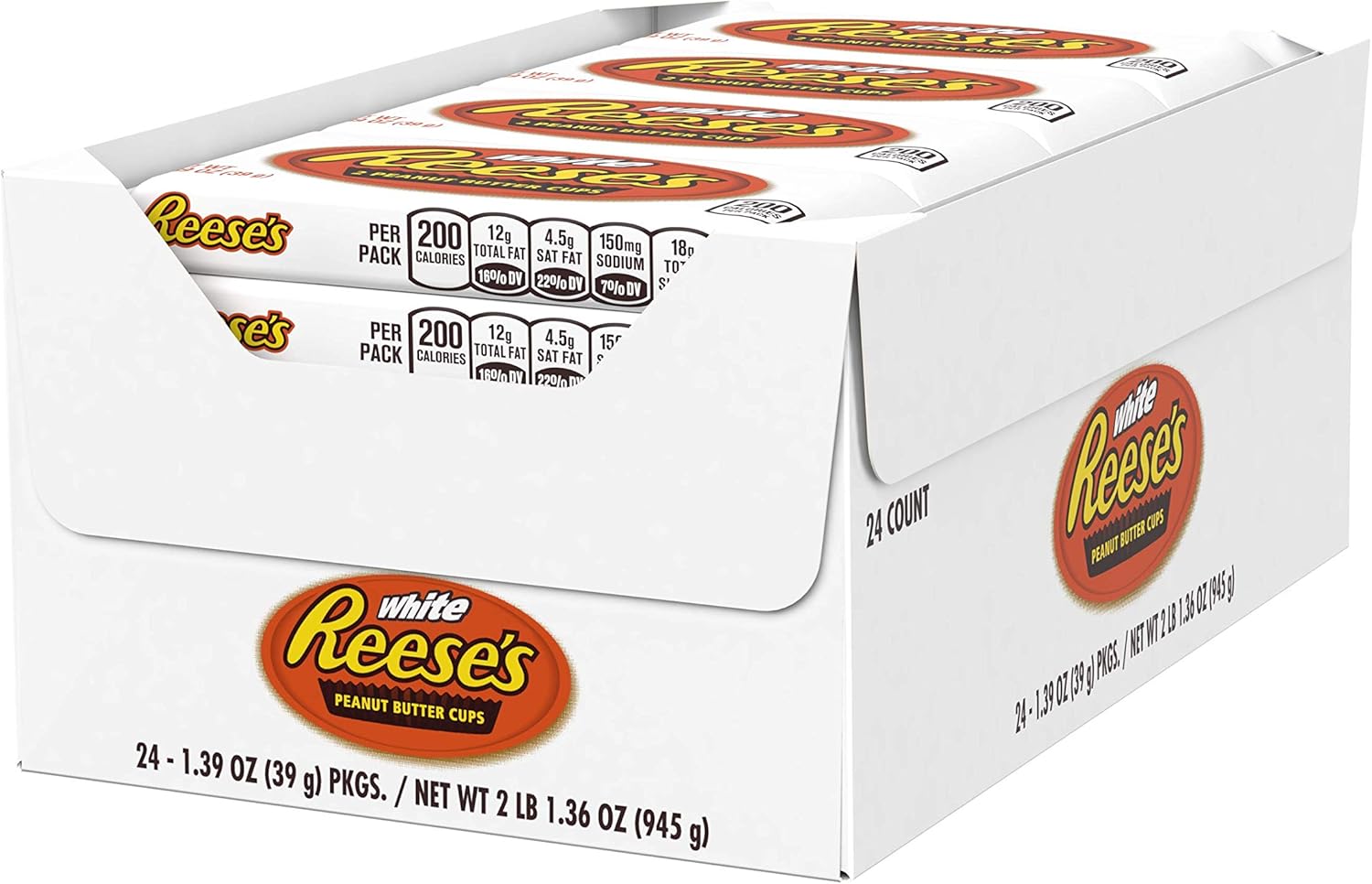 Reeses Peanut Butter Cup White Chocolate: 24x39 g: Amazon.es: Alimentación y bebidas