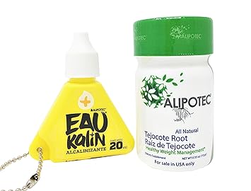 Alipotec Tejocote Root Supplement 90 Day Supply Raiz de Tejocote and Eau Kalin Alkaline Water -