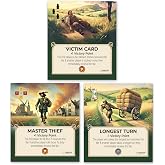 Victim, Longest Turn, Master Thief Victory Point Cards Compatible with Catan's Catan The Game 6th Edition and Catan Expansions Board Game Replacement Tile Pieces