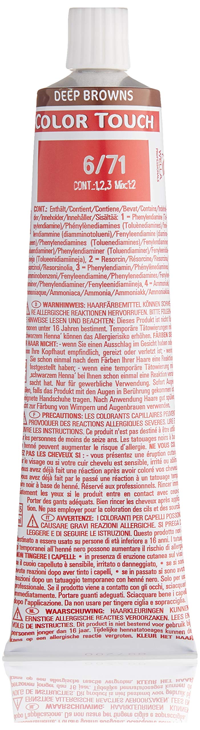 Wella Colour Touch 6/71 Amonia Free, Deep Browns, 60ml