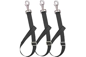 Loaged Adjustable Nylon Bucket Strap （3 Pack）- for Hay Nets, Water Buckets, Hanging Strap,Horse Outdoor Feeders,Heavy Duty Horse Water Feed, 30" (Black)