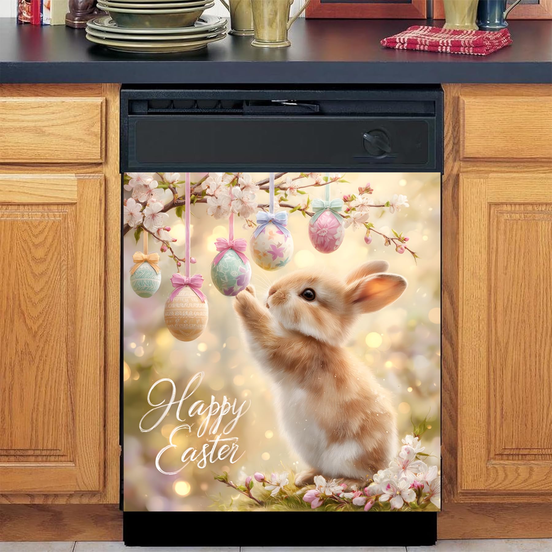 Condition photo showing New/Like New for bvbox dishwasher magnet cover 23"x26" reusable magnetic refrigerator covers dishwasher magnets decor