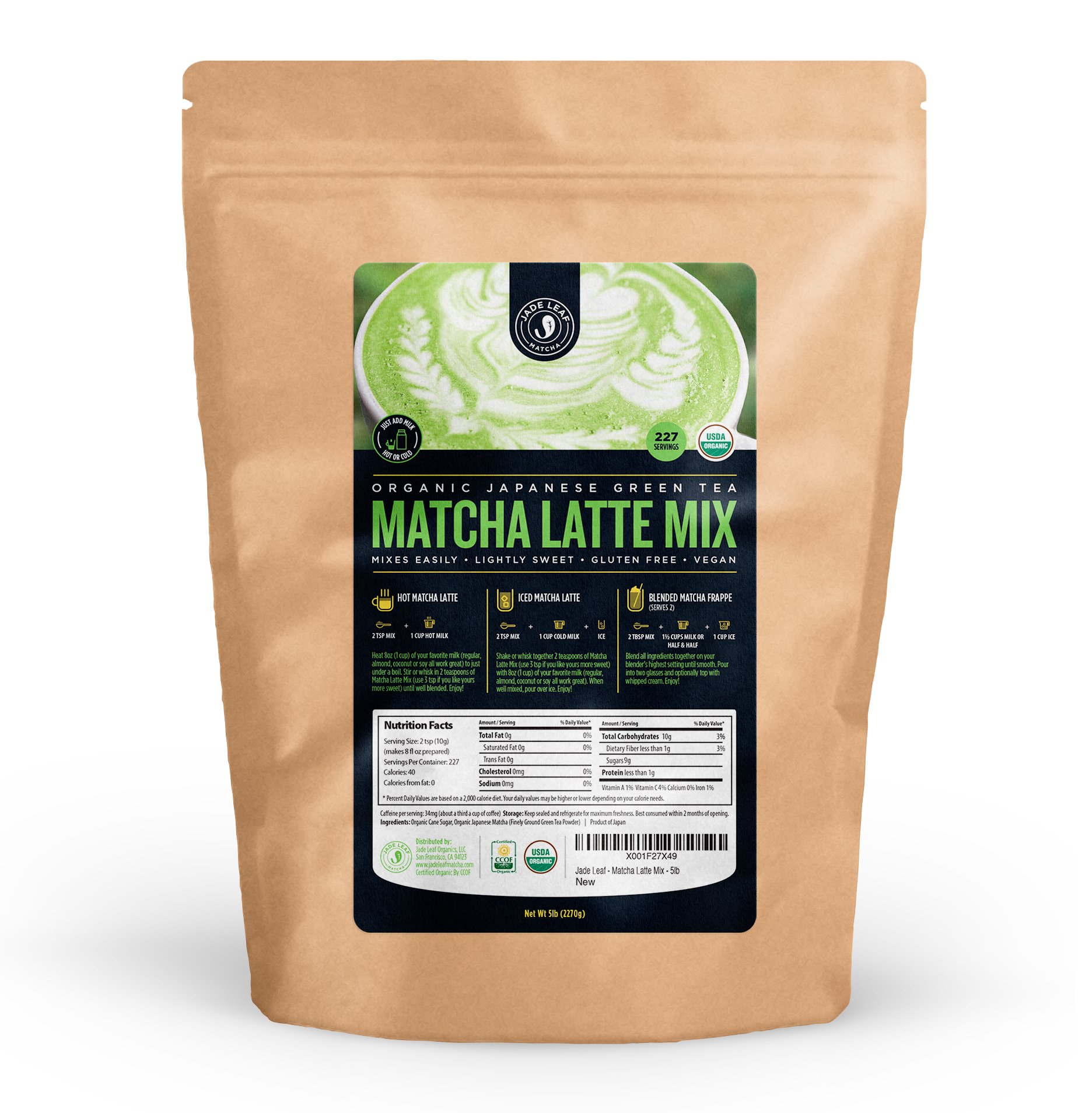 Trader Joe's Matcha Green Tea Latte 8 Oz, 2 Pack Grocery