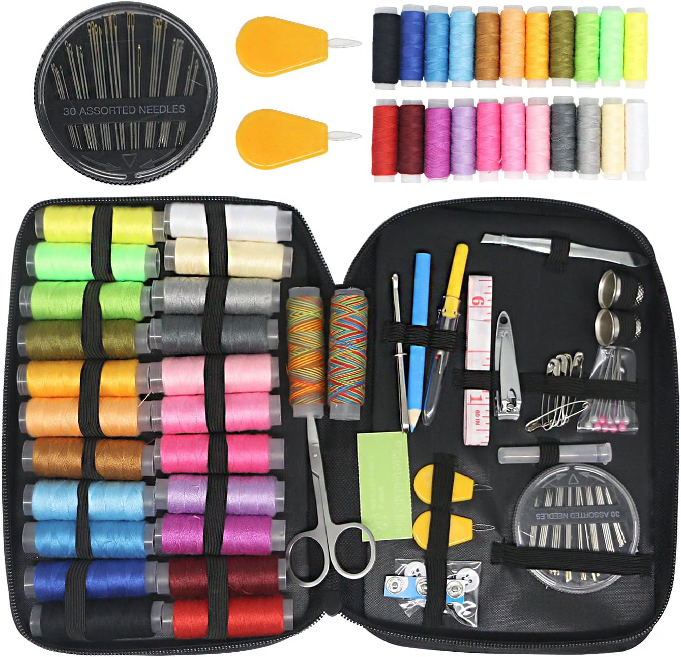 Sewing Kit Zipper Portable Set Sewing Accessories Complete Tools for Families, Travel and Emergency Use (DIY Premium Sewing Supplies) (Big)