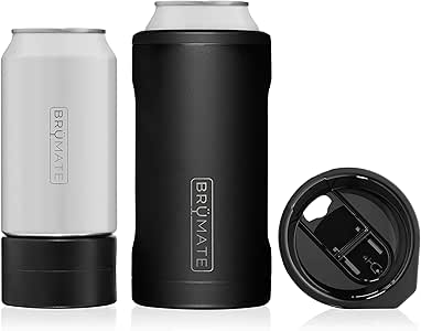 BrüMate HOPSULATOR TRíO 3-in-1 Stainless Steel Insulated Can Cooler, Works with 12 Oz, 16 Oz