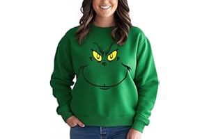 United BLVD Christmas Vacation Sweatshirt for Holiday, Cotton Blend Pullover, Crewneck Graphic Sweatshirt (Green)