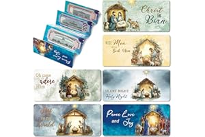 Bulyoou 36 Slots Religious Christmas Surprise Money Holder 6.88x2.95" Xmas Nativity Money Cash Present Birthday Gift Check Holder Xmas Party Favor 6 Festive Designs Holiday with 6 Slots