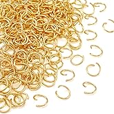 Craftdady 200pcs 7mm Open Jump Rings Stainless Steel Gold O Ring Connectors 0.8mm Thick for Jewelry Craft Making