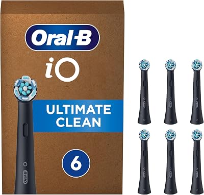 Oral-B iO Ultimate Clean Electric Toothbrush Head Pack of 6 Black