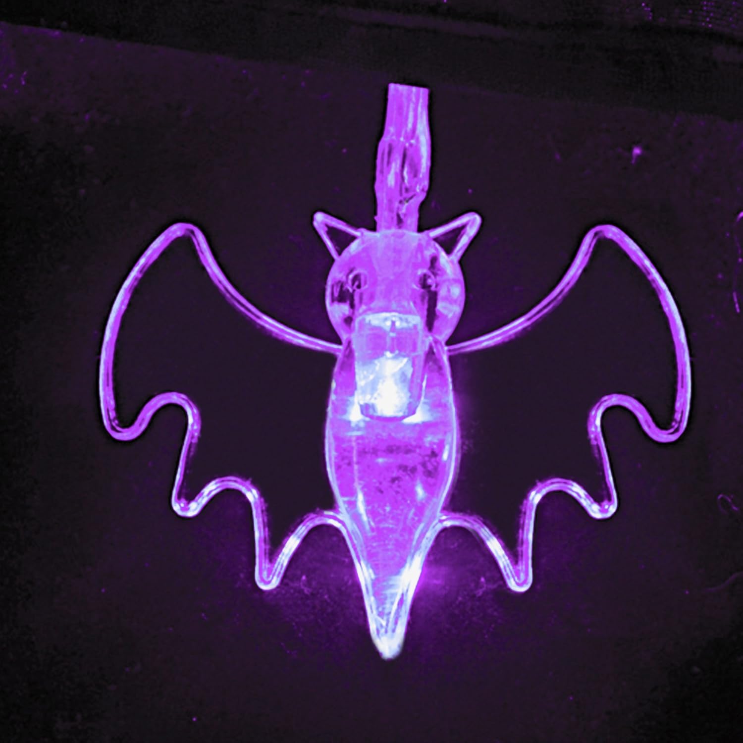 ITART Halloween Decorations Purple Bat String Lights Battery Operated