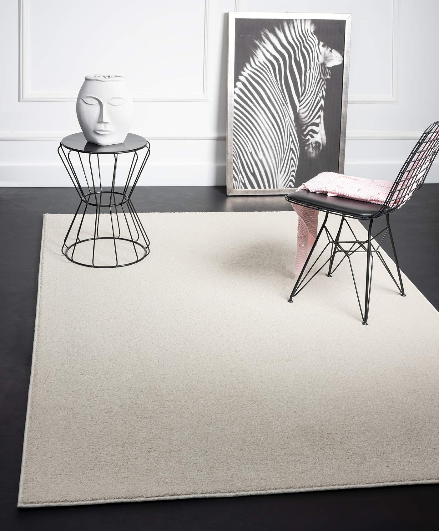 Mia's Teppiche Emma Living Room Rug, Short Pile, 120x170 cm, Creme