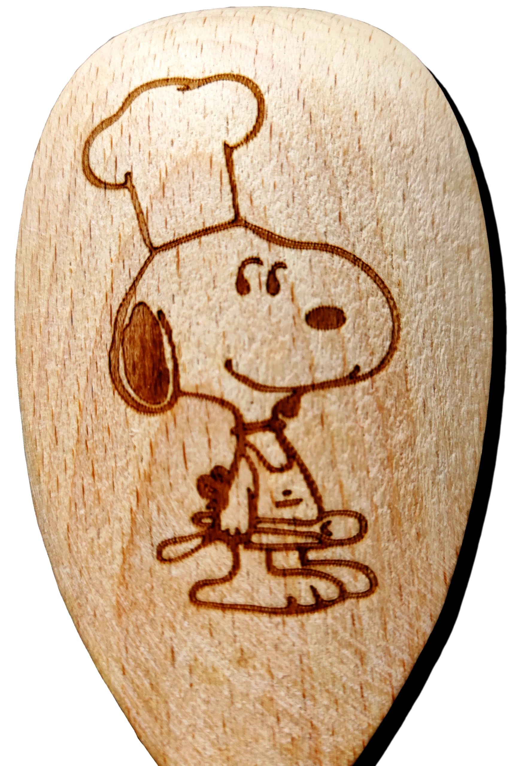 Charlie Brown Snoopy Woodstock Inspired Wooden Baking Spoon Wood Cooking Baker Present Gift Fan (Snoopy Baker)