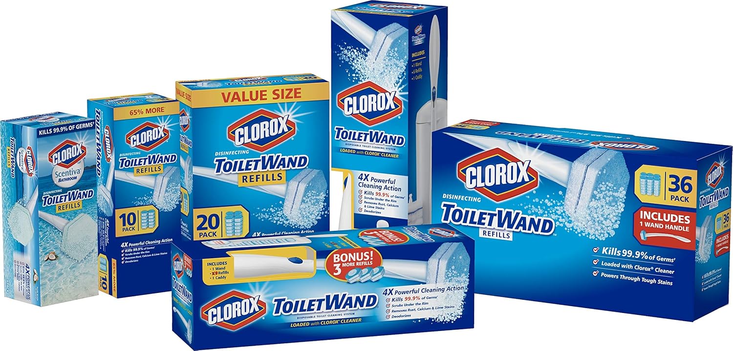 Clorox ToiletWand Disinfecting Refills, Disposable Wand Heads - 30 Count: Health & Personal Care