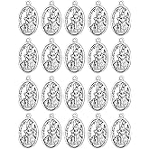 diyalo 20Pcs Saint St.Joseph/Michael/Christopher/Santiago Apostles/Our Lady Medal Charms Small Pendant for DIY Necklace Bracelet Part