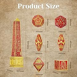 Neteru Dice Egyptian Theme Zinc Alloy Metal Dice