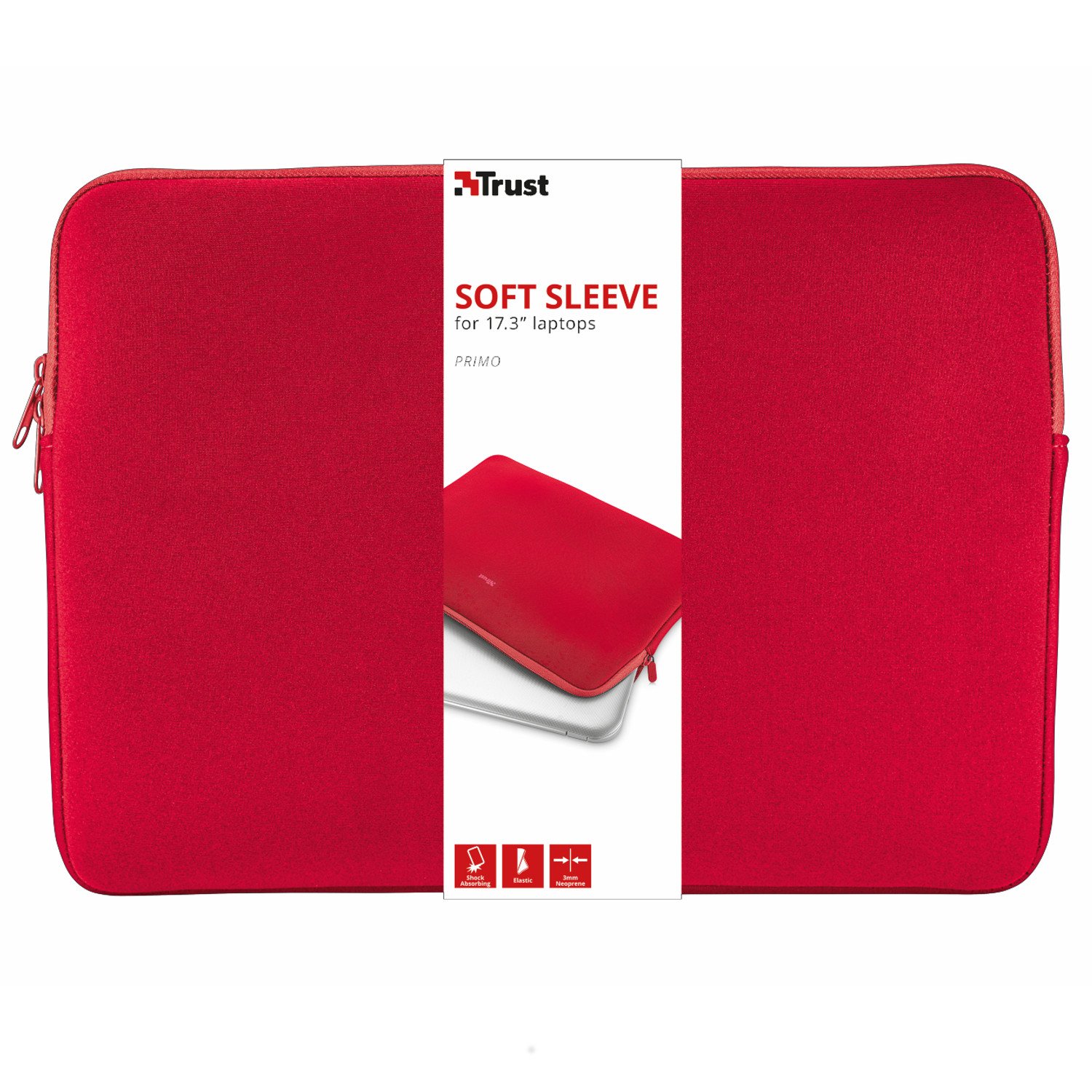 Trust Primo Soft Sleeve for 17.3-Inch Tablet - Red