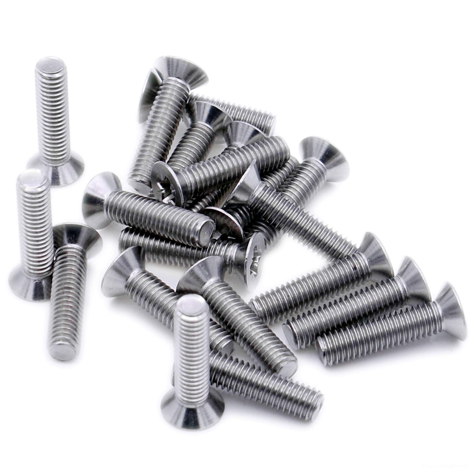 M3 (3mm x 8mm) Pozi Countersunk Machine Screw (Bolt) - Stainless Steel (A2) (Pack of 20)