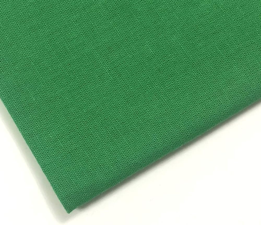 M & J Plain Emerald 100% Cotton Fabric 60in Wide 2 Metre Emerald Green