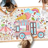 Gatherfun Giant Coloring Poster for Classroom Wall - Versatile 31.5 x 72 Inches Summer Activity Poster/Table Cover, School Parties, Summer Birthday Party and Special Events Decoration