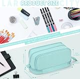 Howala Large Capacity Pencil Case 4 Compartments Light Green for Teens view 2