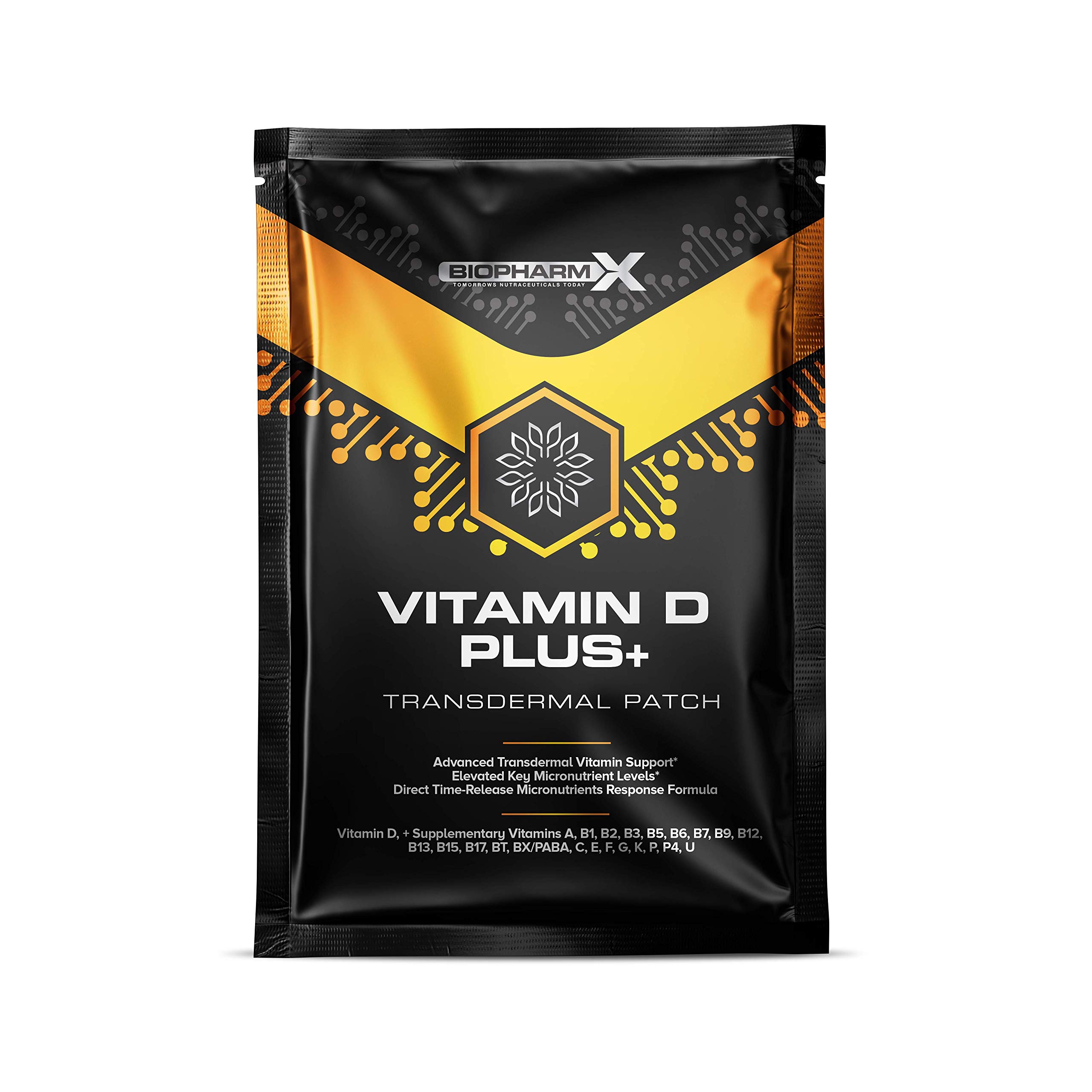 Vitamin D3 4000iu Patch Plus+ 30-Day Supply | High Strength Vitamin D Transdermal Patch for Immune Support & Bone Health | Better Absorption Than Tablets