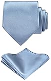 TIE G Solid Satin Woven dyed Color Formal Black