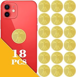 18 Pieces EMF Protection Cell Phone Stickers Anti Radiation Protector Stickers Electronic Equipment Protection Stickers Electronic Devices Accessories for Mobile Phones, Laptops, Tablet Computers