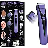 Wahl Bikini Sculpt Pro 2 in 1 USB Rechargeable Lithium-Ion Electric Shaver and Bikini Trimmer for Women - Face, Legs, Underarm, & Pubic Hair Removal Device - Model 3026004