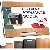 Ibyx Elegant Sliding Tray for Your Coffee Maker & Heavy Kitchen Appliances - Sturdy, Slides Easily from Under The Cabinet (Natural, 16" W x 13" D)