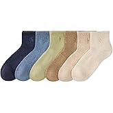 POLO RALPH LAUREN womens Performance Cotton Ankle Socks - 6 Pair Pack - Breathable Mesh & Sport Cushioning