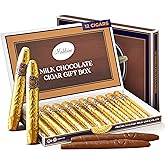 Madelaine Chocolate Candy Cigarettes Gift Box for Birthday Party or Celebration - 12 Chocolate Cigars Father's Day Gift - Individually Wrapped in an Elegant Box