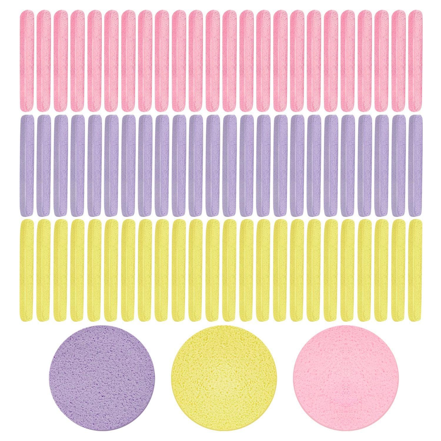 72 Pieces Compressed Sponge Strips, Face Sponge, Portable Sponge, Facial Sponge, Makeup Sponge, Facial Care Products, Beauty Sponge, Cleaning Sponge