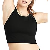 Champion Women's Crop Top, Soft Touch, Moisture Wicking, Ribbed Cropped Top for Women