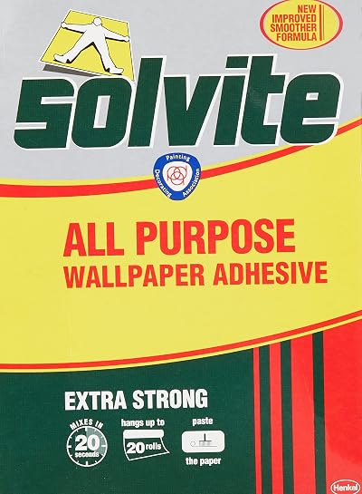 Solvite All Purpose Wallpaper Adhesive 2x185g Sachets - Hangs 20 Rolls - Fast