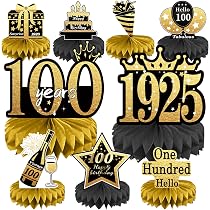 Chiffre 100 Pailleté Pour Décoration De Table - 20,3 Cm - Or, Rose, Argent - Pour 100e Anniversaire, Mariage, Fête