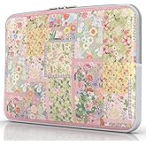 iLeadon MacBook Air sleeve for MacBook Air 13-13.6 inch, 13 Inch Laptop Sleeve Compatible with MacBook Pro, Protective Cute Pink Laptop Sleeve Case for Chromebook, HP, Dell (Floral)