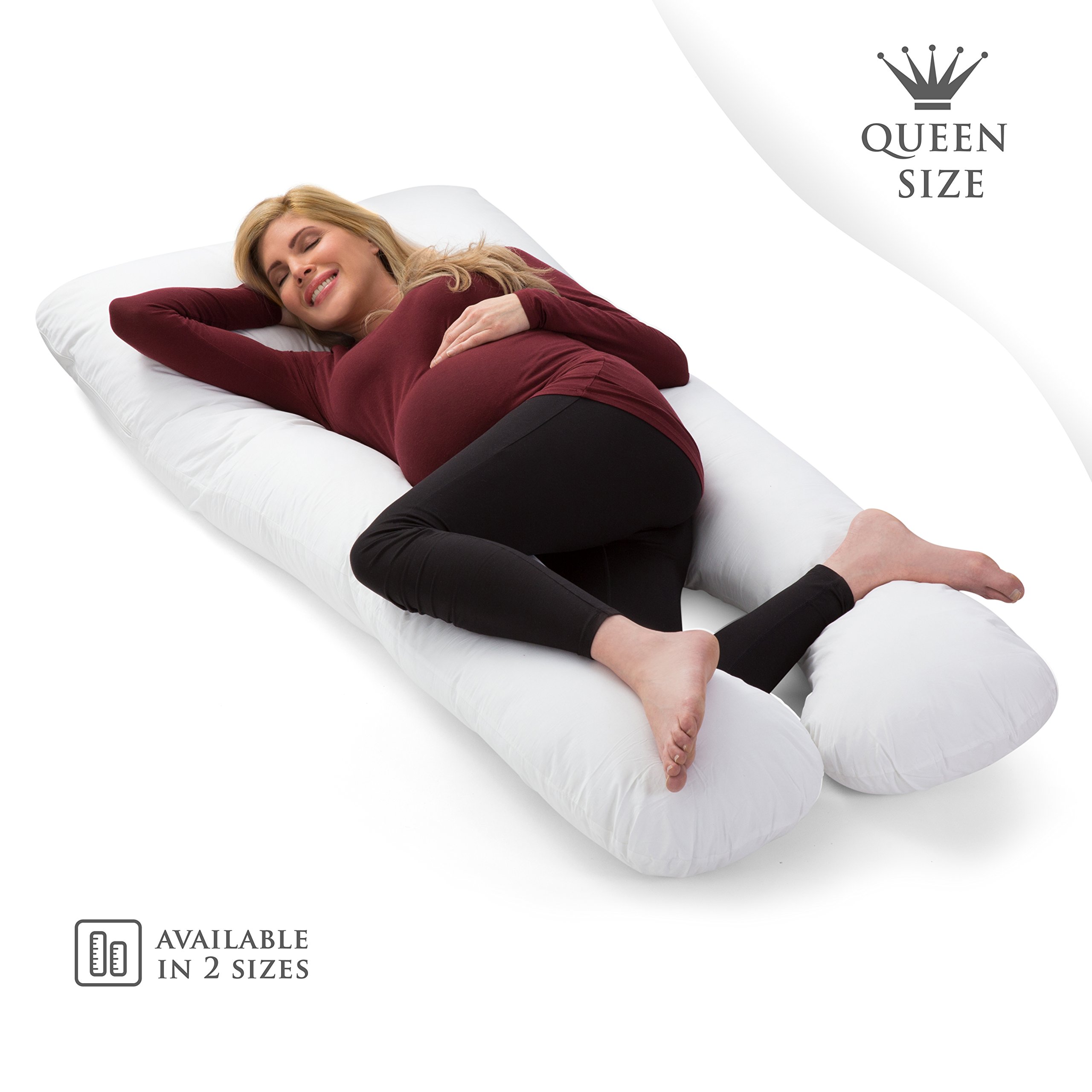 ComfySure 66" Pregnancy Full Body Pillow U Shaped Queen Size
