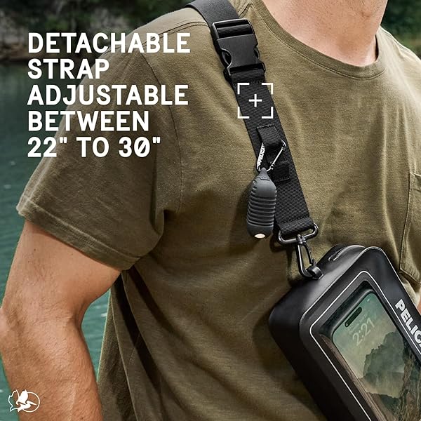 PELICAN MARINE WATERPROOF SLING BAG – CROSSBODY CHEST/SHOULDER BAG FOR MEN WITH ADJUSTABLE STRAP & TOUCHSCREEN COMPATIBLE PHONE COMPARTMENT – TRAVEL DAYPACK FOR CAMPING, HIKING, BIKING & MORE