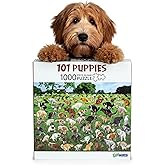 Funwares Original 101 Puppies Puzzle – 1000-Piece Hilarious Dog Jigsaw – Funny Gift for Dog Lovers, White Elephant, and Pet Lovers with a Sense of Humor