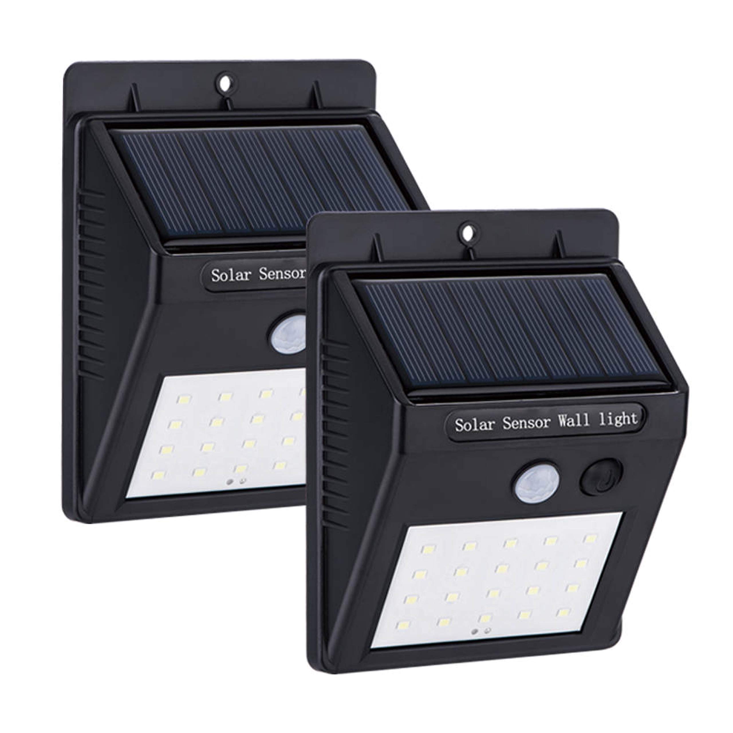 Solar Lights Outdoor, Solar Security Lights, Outdoor Lights 20 Bright LED Smart Motion Sensor, Garden Lights, Waterproof Solar Light, Solar Powered, Outside Lights (2 Pack) Solar Lights Outdoor Garden